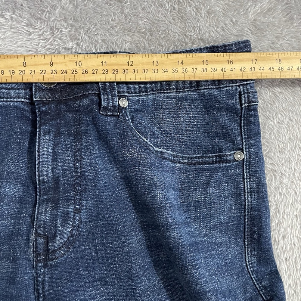 TK Axel‎ Jeans Mens 34x32 Slim Boot Cut Blue Denim Dark Wash Mid Rise Stretch - Picture 5 of 8